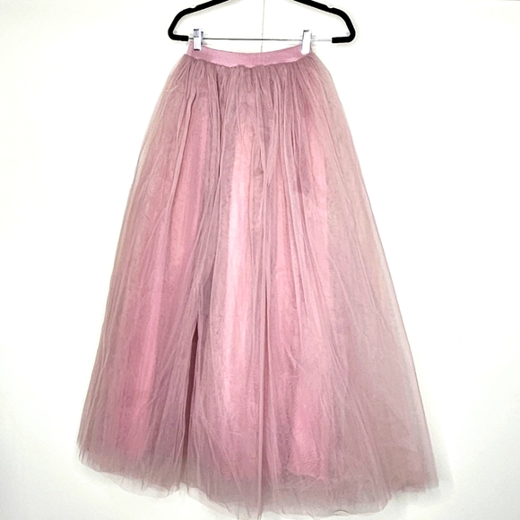 Dusty Pink Tule A-Line Skirt SZ M - Picture 7 of 7